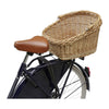 Panier arrière vélo en osier KlickFix Wicker Basket GT 20 L – KorbKlip 2, universelle – le panier en osier monte derriere la selle