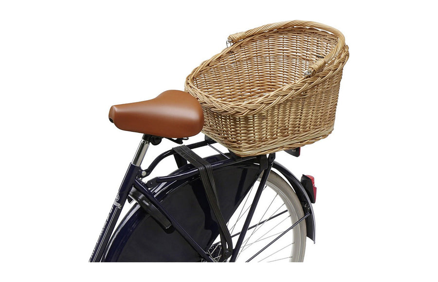 Panier en osier KlickFix Wicker Basket GT monte derriere la selle