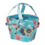 Panier avant vélo Basil Bloom Field Carry All KF 15 L coloris Bleu – vue trois quarts