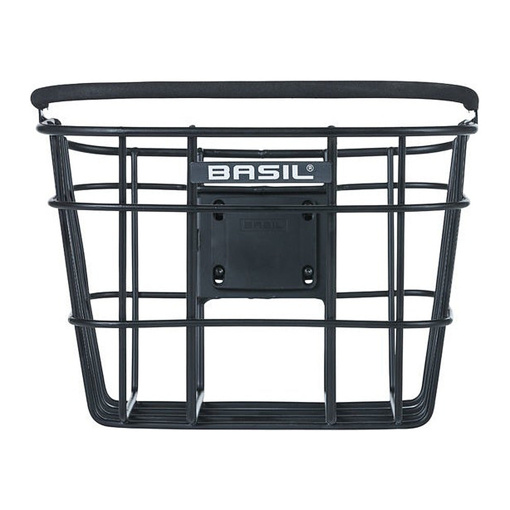 Panier avant vélo Basil Bremen Alu KF coloris Noir – vue de face