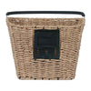 Panier avant vélo Basil Bremen Rattan Look KF 27 L coloris Seagrass – plaque KF a l arriere du panier