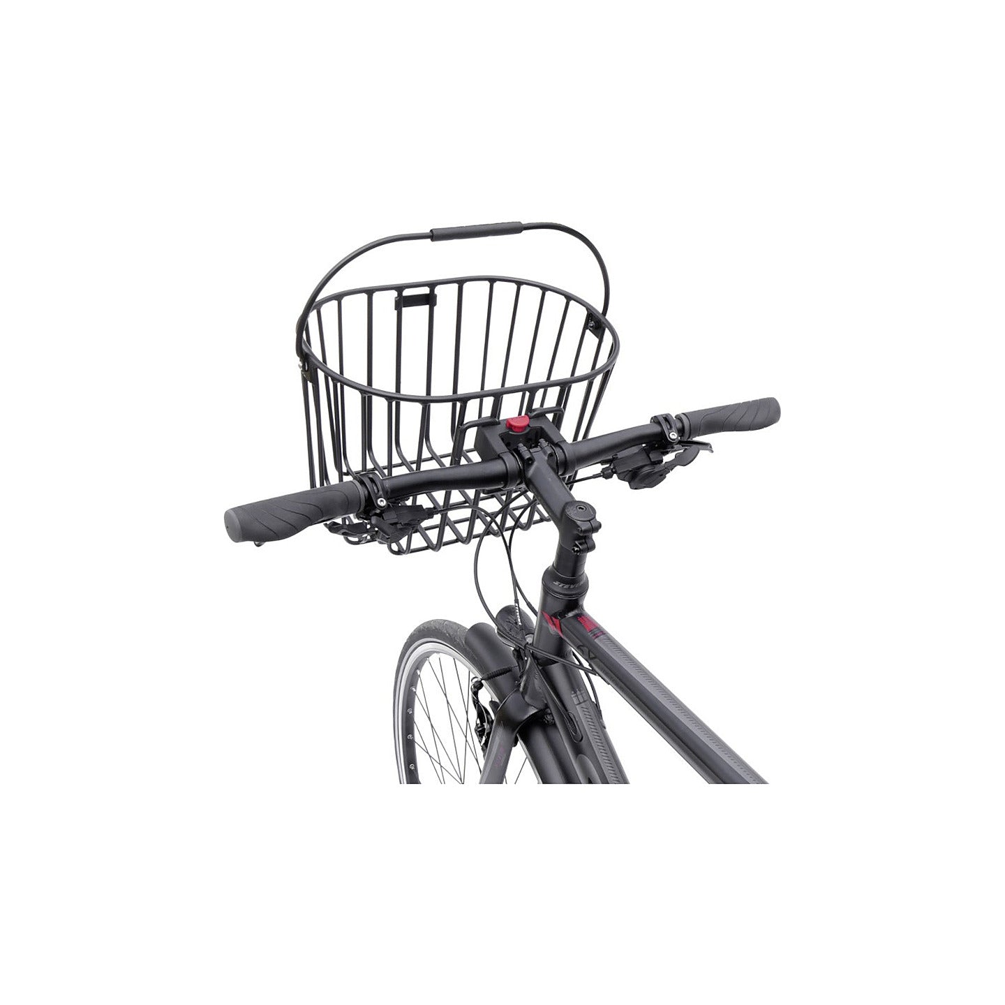 Panier avant velo KlickFix Aluminio sur un velo de ville