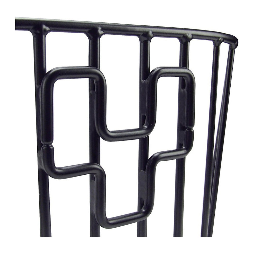 Panier avant vélo KlickFix Aluminio 16 L – Noir – gros plan sur les barreaux aluminium