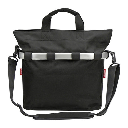 Panier avant vélo KlickFix Reisenthel Bikebasket Oval S 12 L – Noir – le panier Bikebasket Oval S noir