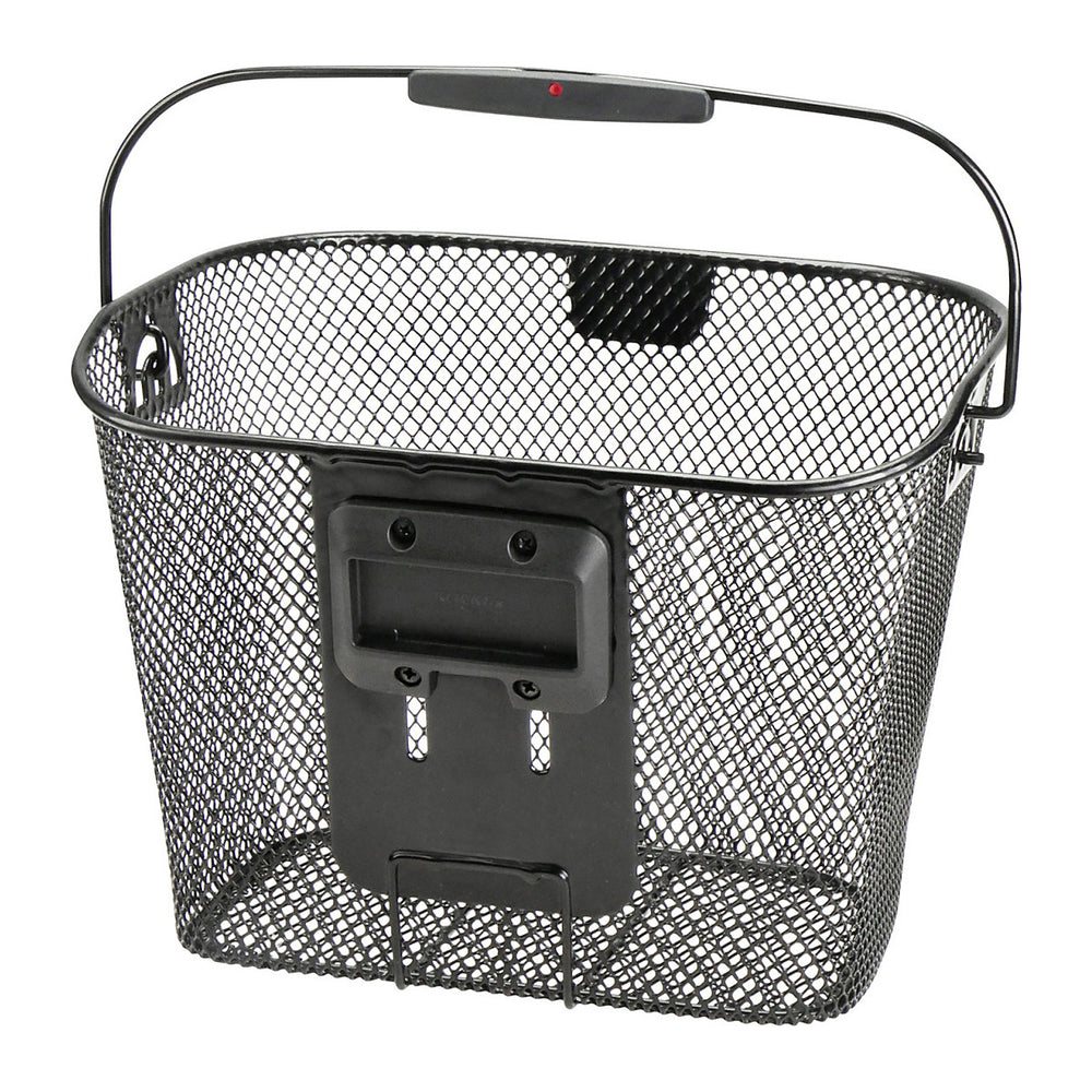 Panier avant vélo KlickFix Uni 16 L – Uni noir – la plaque de fixation a l arriere