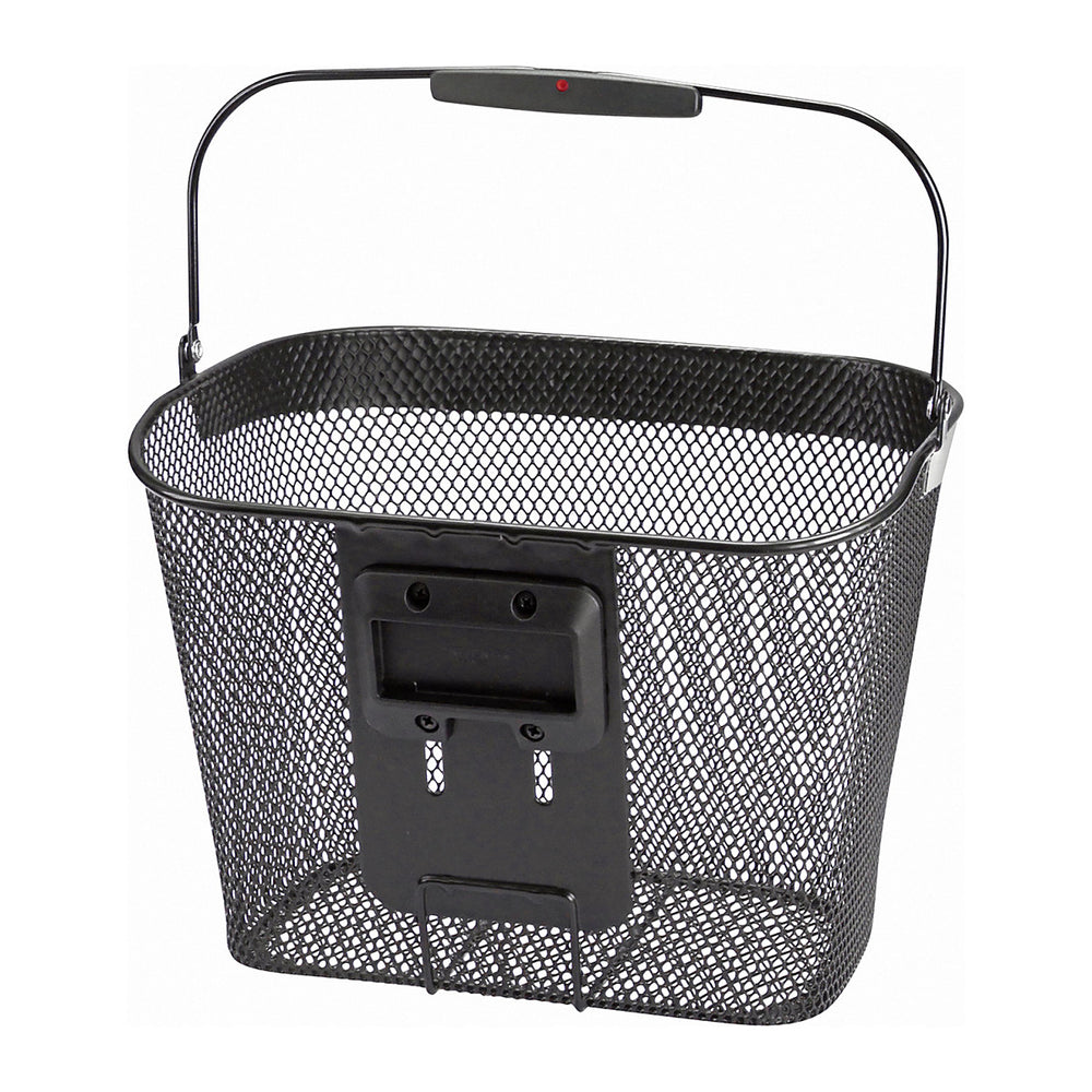 Panier avant vélo réfléchissant KlickFix Uni Reflect 16 L – Noir réfléchissant – la plaque de fixation a l arriere