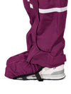 Pantalon de pluie Hello Rain Storm 20K Burgundy, vue de profil avec couvre-chaussure