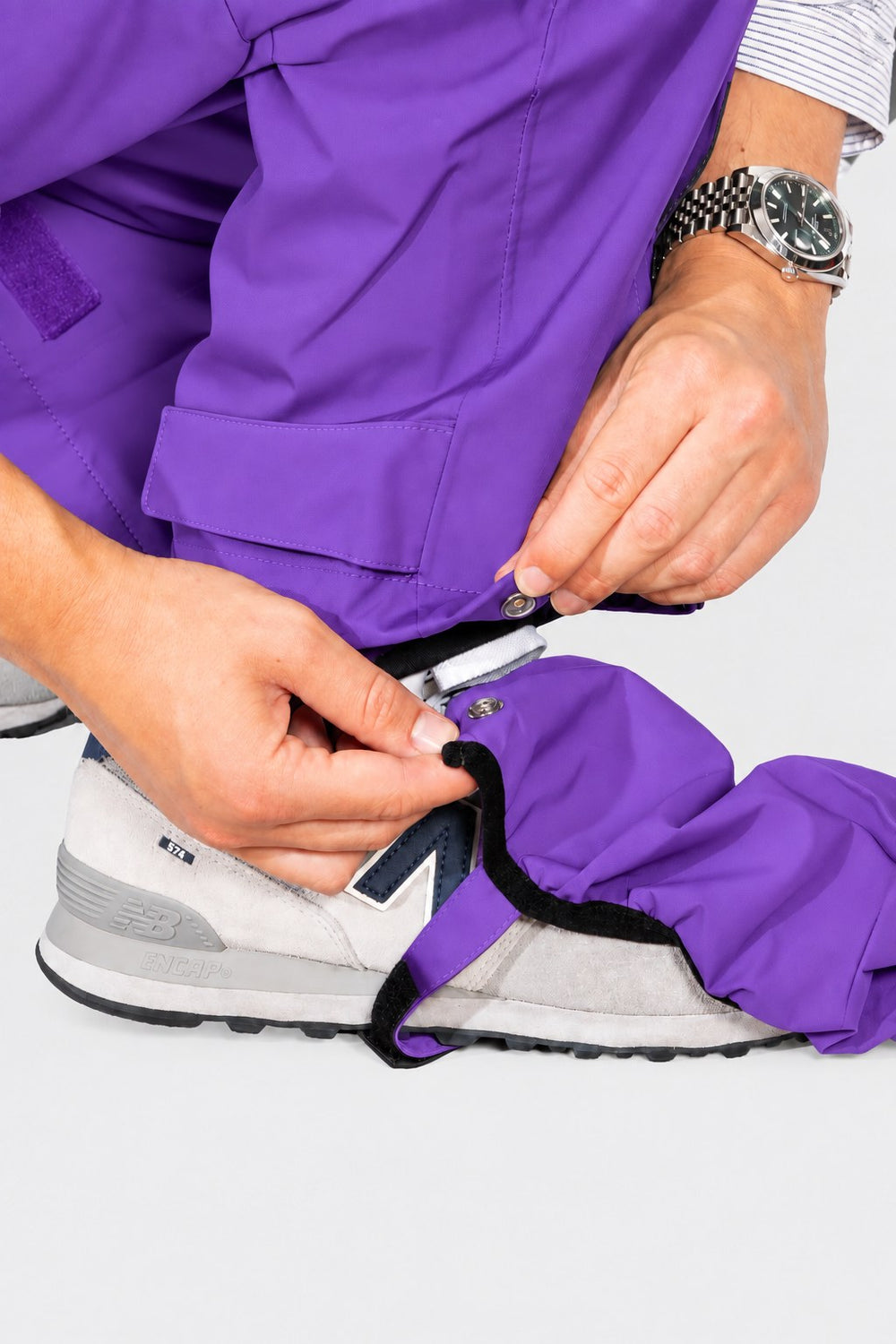 Pantalon de pluie Hello Rain Storm 20K Fancy Purple, fixation du couvre-chaussure Click