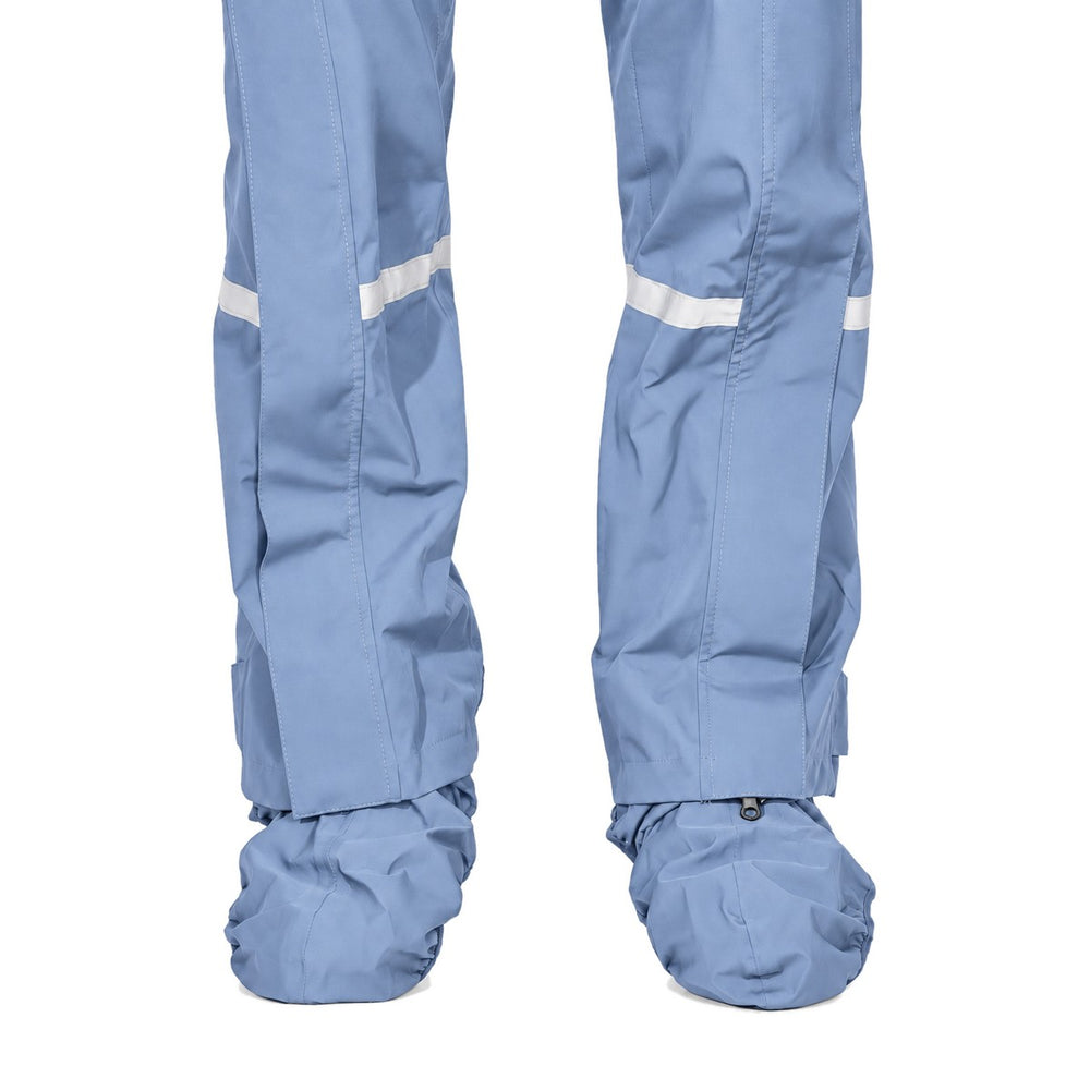 Pantalon de pluie Hello Rain Storm 20K Pearl Blue, jambes et couvre-chaussures