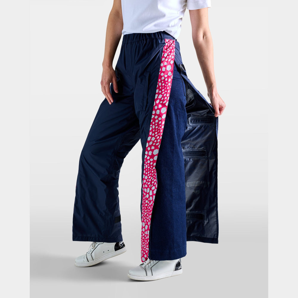 Pantalon de pluie Urban Circus Optimiste Bleu/Rose motif guépard photo 2
