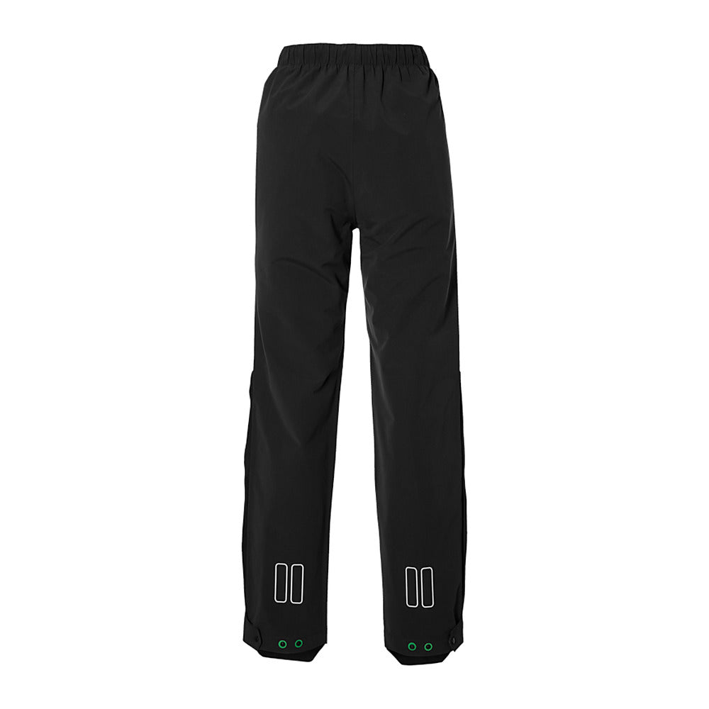 Pantalon de pluie vélo Basil Mosse femme coloris Noir Jais - bandes reflechissantes sur les jambes