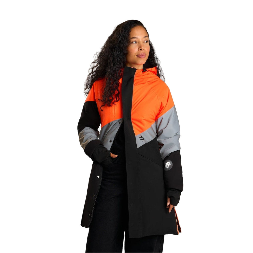 Parka vélo d'hiver réversible Urban Circus Fluvia Orange/Noir photo 2