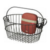 Petite sacoche vélo KlickFix Babs 1,1 L – Rouge – la pochette clipsee sur le bord d un panier metal