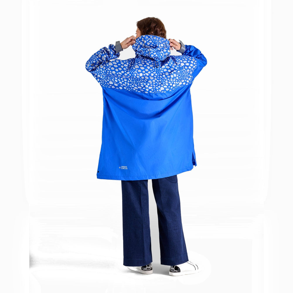 Poncho de pluie vélo zippé Urban Circus Francigena Bleu motif guépard photo 4
