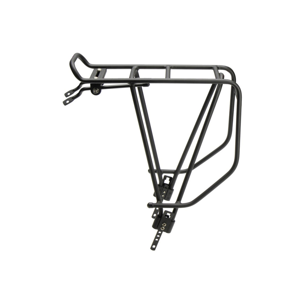 Porte-bagage arriere velo KlickFix Rackpacker en aluminium noir de profil