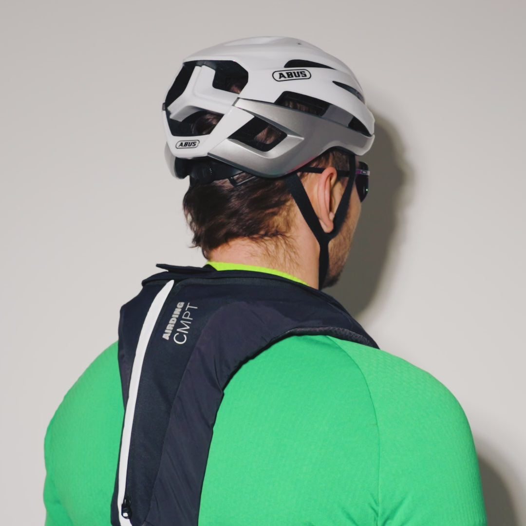Vidéo airbag vélo MASE Airding : déclenchement de l'airbag et fabrication en Bavière