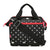Sacoche de guidon KlickFix Roomy – Mixed Dots – la sacoche Roomy noire a pois sur fond blanc