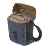 Sac à dos vélo Basil Miles 17 L coloris Black Slate – fermeture roll-top ouverte
