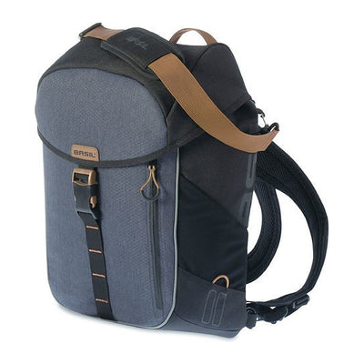 Sac à dos vélo Basil Miles 17 L coloris Black Slate – vue trois quarts