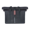 Sac à main vélo Basil City KF Hook 8-11 L coloris Noir – vue de face rabat roule