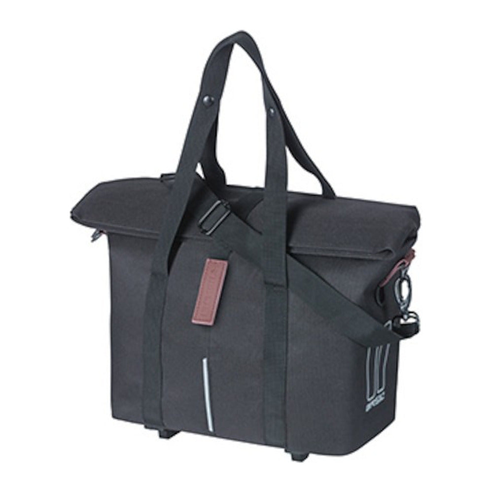 Sac à main vélo Basil City MIK 11 L coloris Noir – vue trois quarts