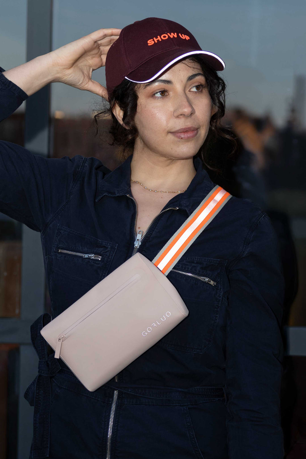Sac banane réfléchissant Gofluo Harper 2.0 Old Rose