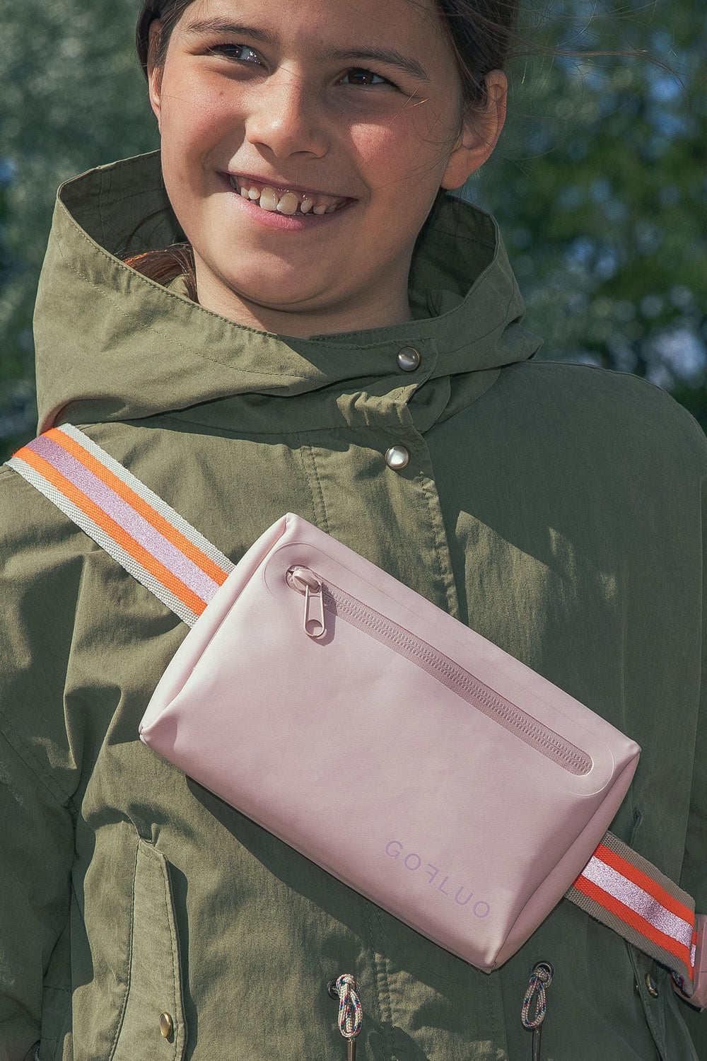 Sac banane réfléchissant Gofluo Harper 2.0 Old Rose