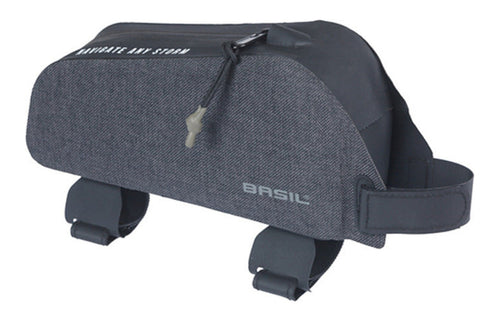 Sacoche de cadre vélo Basil Navigator Storm – 0,8 L – la sacoche imperméable vue de profil