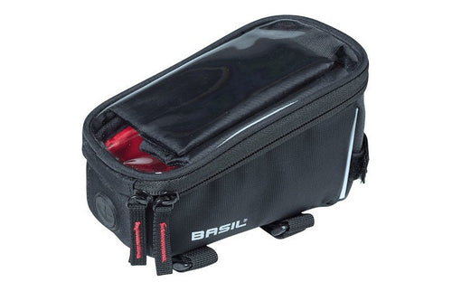 Sacoche de cadre vélo Basil Sport Design – 1 L – la sacoche noire vue de profil