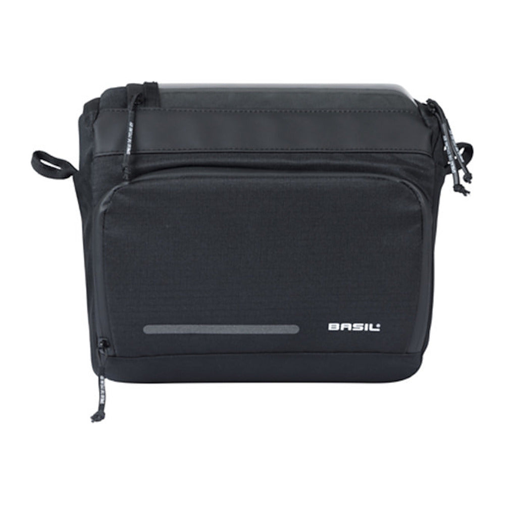 Sacoche de guidon vélo Basil Move 8 L coloris Noir – compartiments deplies