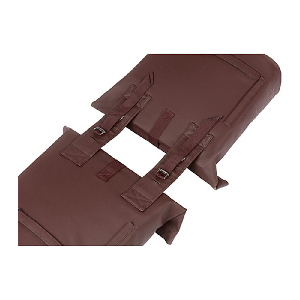 Sacoche double vélo Basil City Universal Bridge 32 L coloris Roasted Brown – pont textile et sangles
