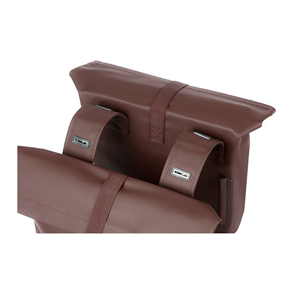 Sacoche double vélo Basil City Universal Bridge 32 L coloris Roasted Brown – sangles Universal Bridge