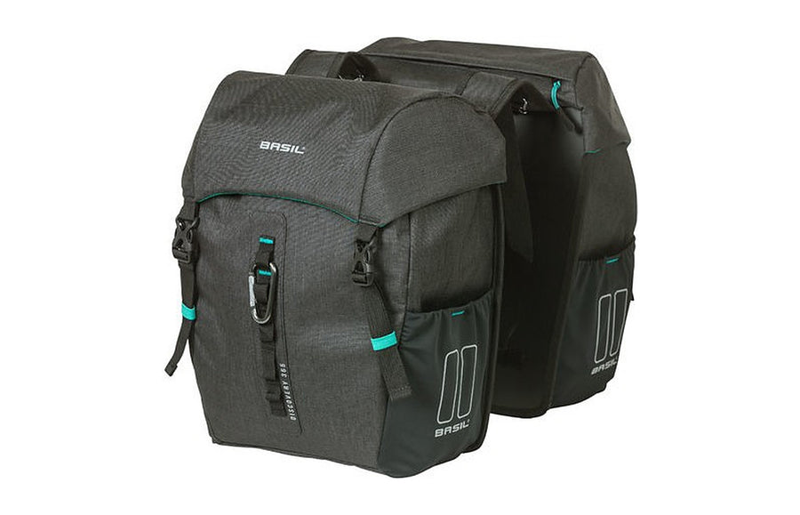 Sacoche double Basil Discovery 365D M vue de trois quarts