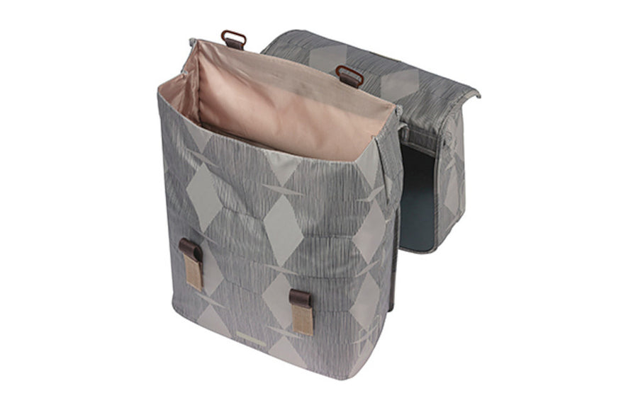 Sacoche double Basil Elegance MIK rabat ouvert