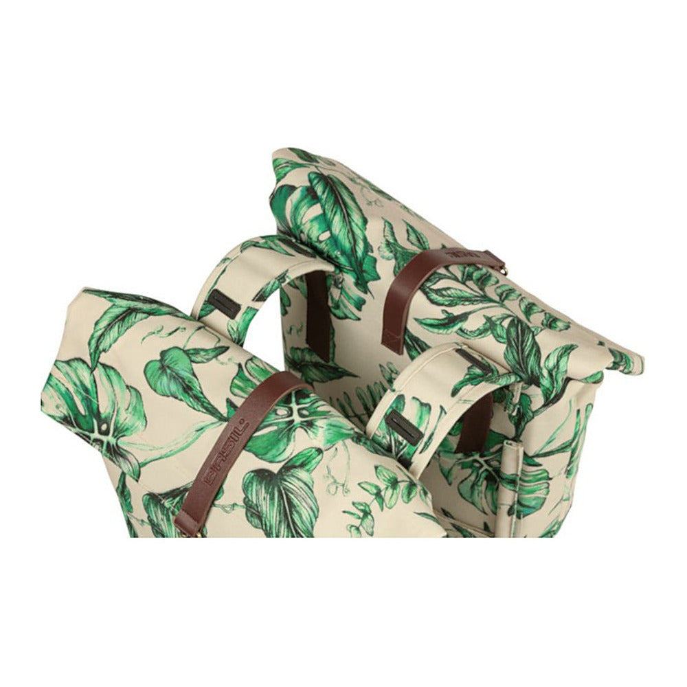 Sacoche double vélo Basil Ever-Green 32 L coloris Sable – pont textile Universal Bridge