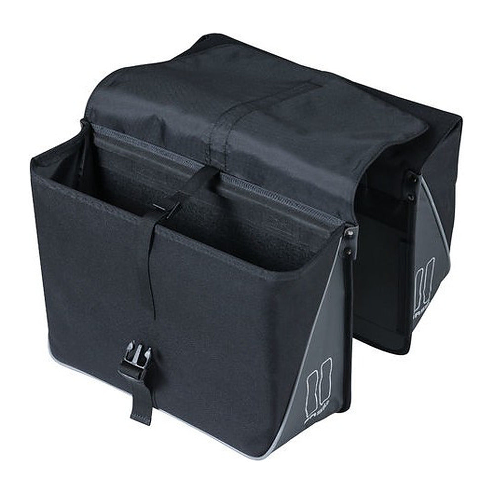 Sacoche double vélo Basil Forte Universal Bridge 35 L coloris Noir – la paire montee