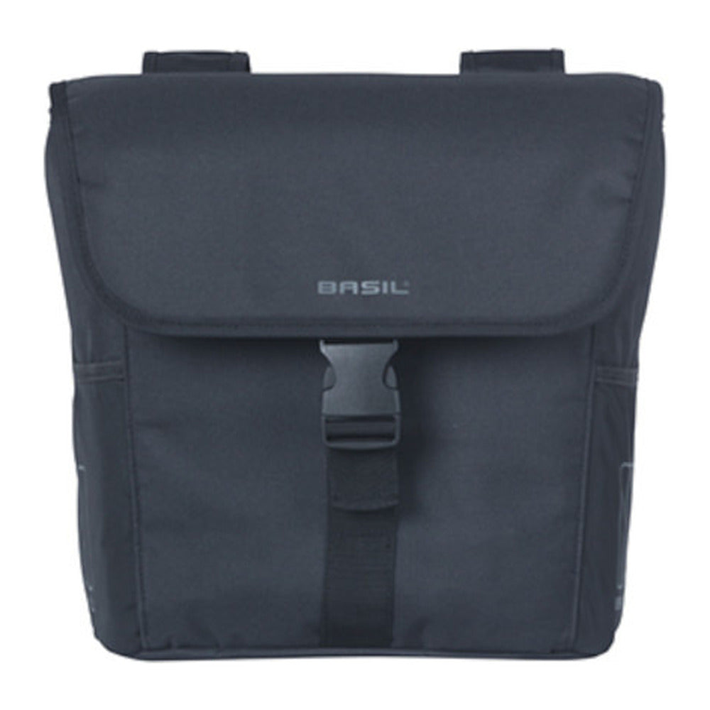 Sacoche double vélo Basil Go Universal Bridge 32 L coloris Noir – une sacoche vue de face