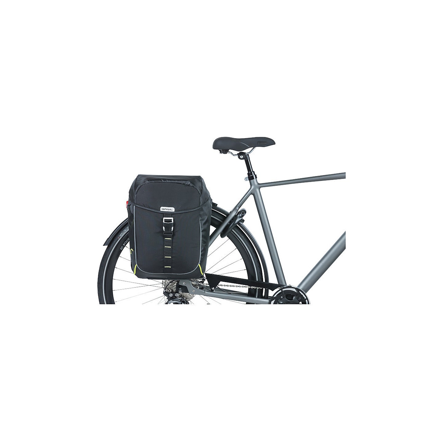 Sacoche double Basil Miles MIK montee sur un velo