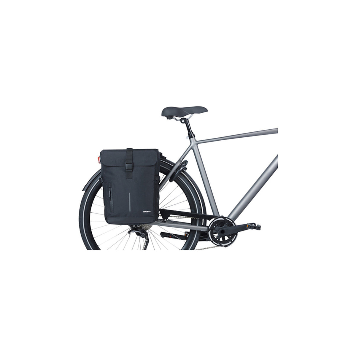 Sacoche double Basil Move montee sur un velo