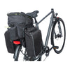 Sacoche porte-bagages Basil Miles Trunkbag XL Pro MIK 9-36 L coloris Black Lime – montee sur un velo, poches depliees