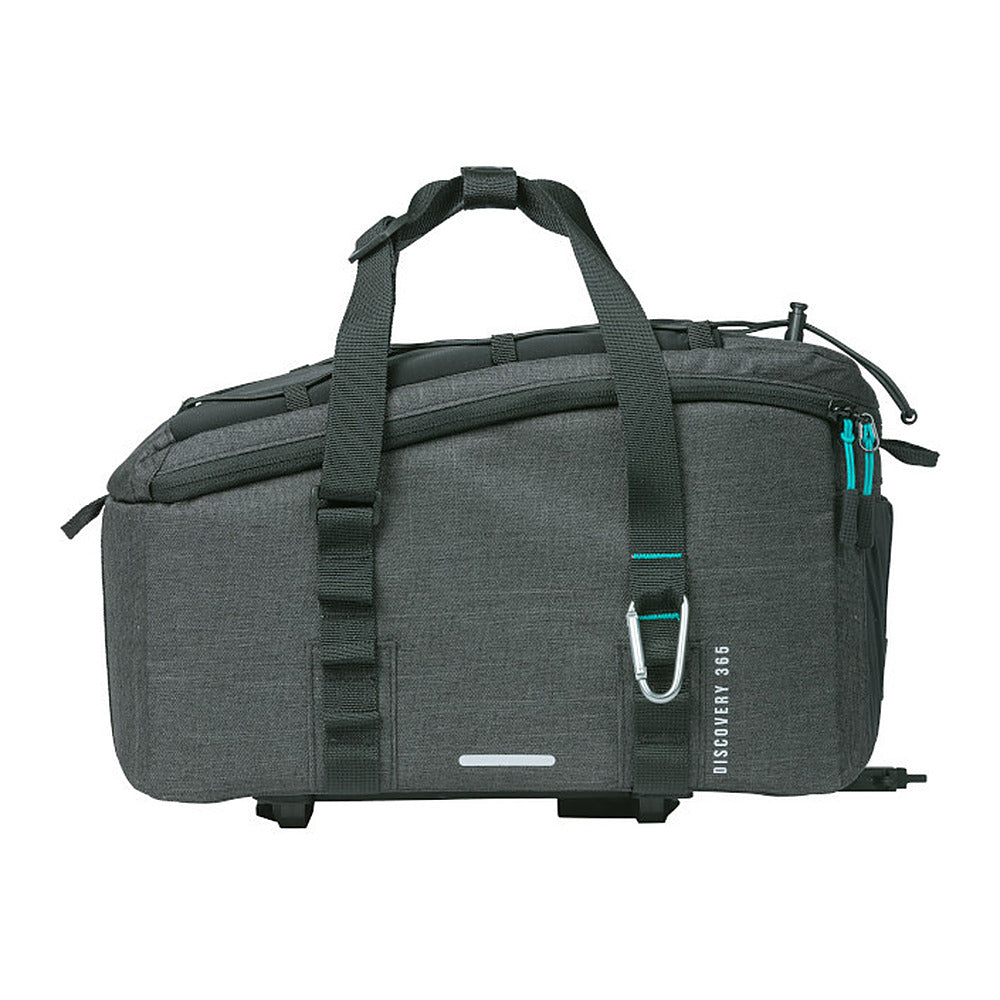 Sacoche porte-bagages vélo Basil Discovery 365D M MIK 9 L coloris Noir – vue de profil et poignees