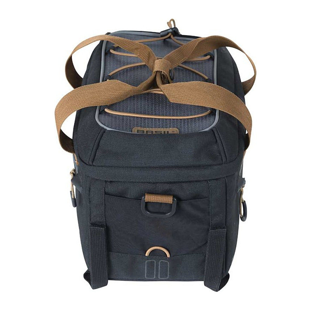 Sacoche porte-bagages vélo Basil Miles 7 L coloris Black Slate – sangles velcro de fixation