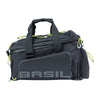 Sacoche porte-bagages vélo Basil Miles XL Pro MIK 9-36 L coloris Black Lime – extensions deployees