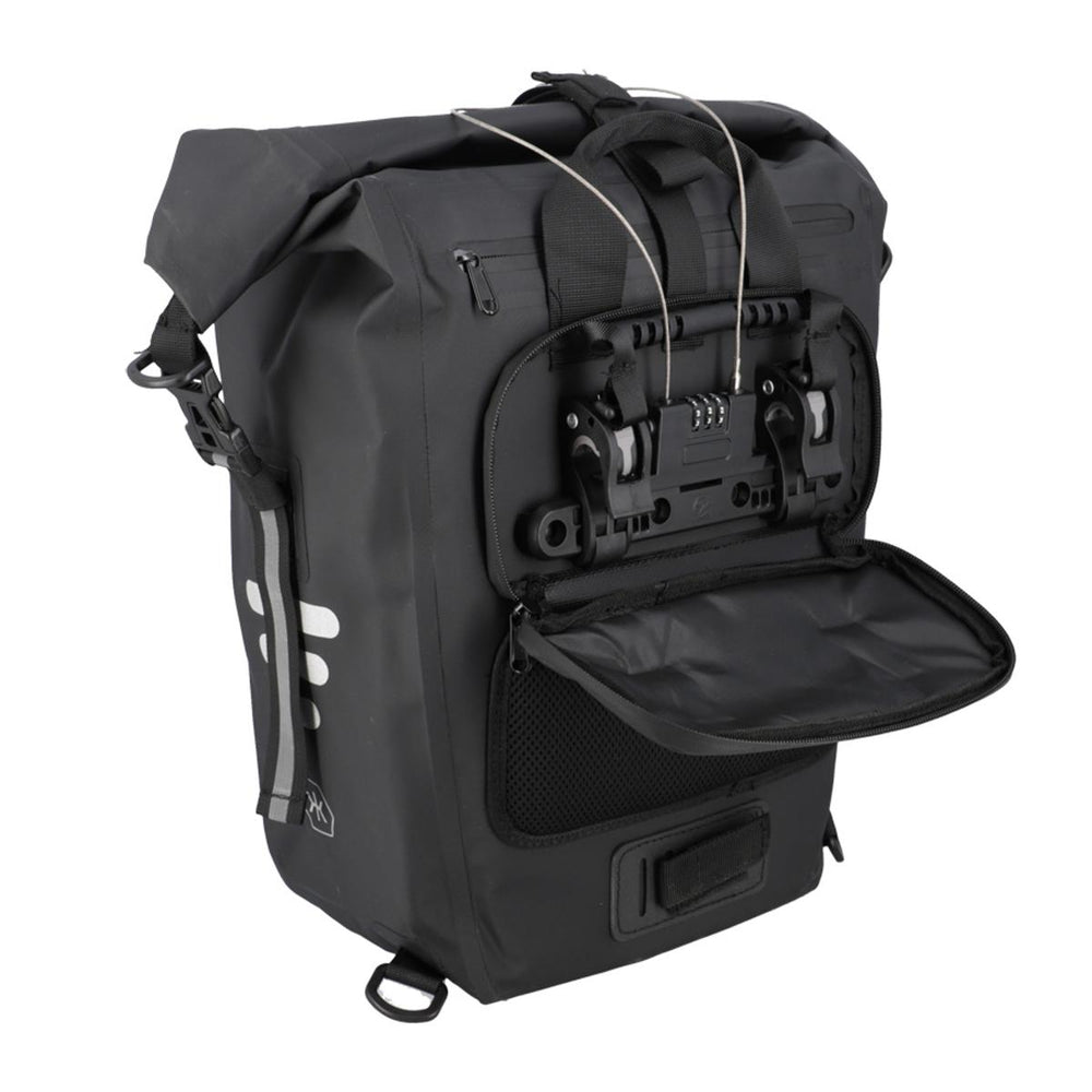Sacoche de porte-bagage convertible sac à dos KHEAX Ventoux II 30 L - Noir
