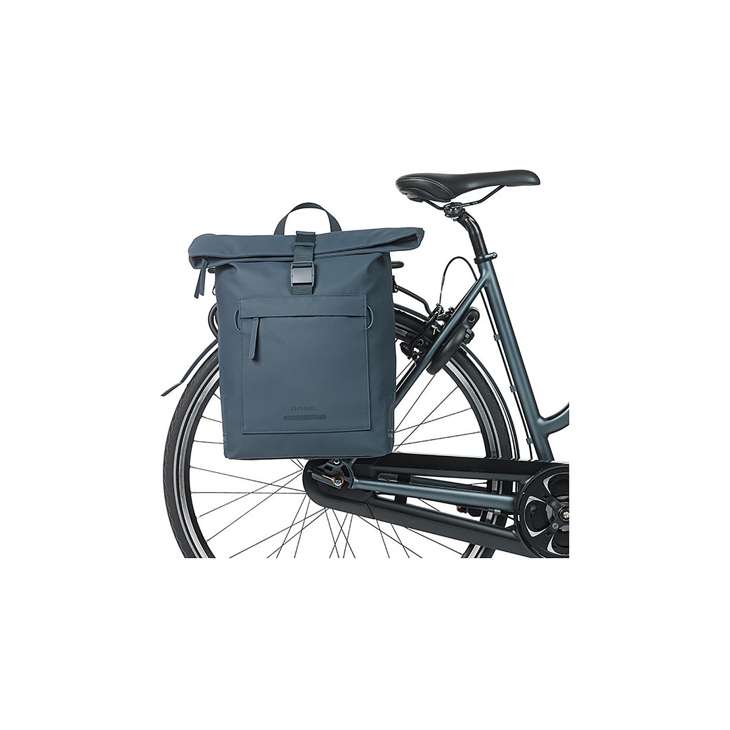 Sacoche Basil Brooklyn MIK Hooks montee sur un velo