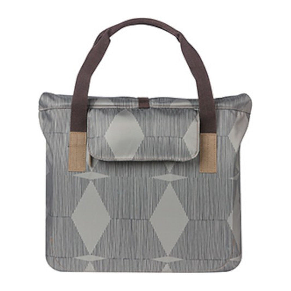Sacoche vélo Basil Elegance Shopper 26 L coloris Chateau Taupe – vue de profil