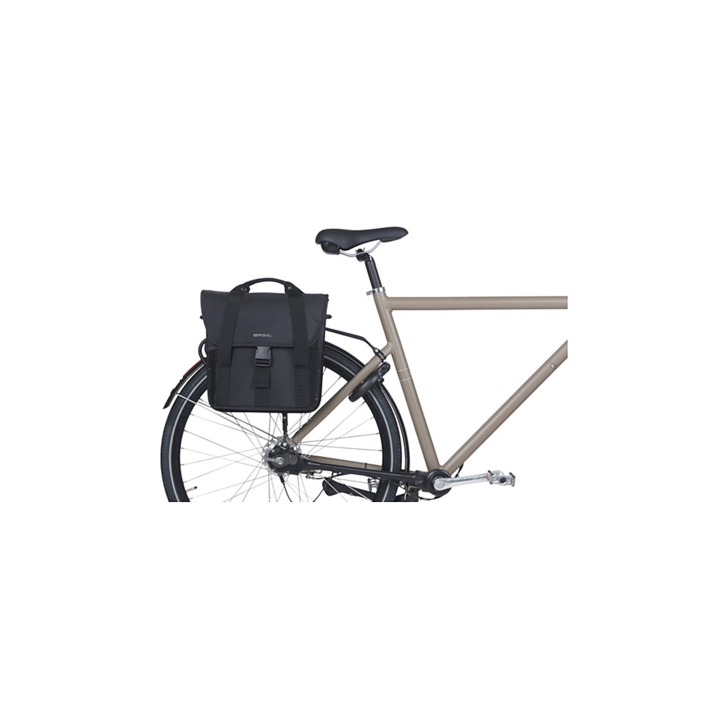 Sacoche Basil Go 16 L montee sur un velo