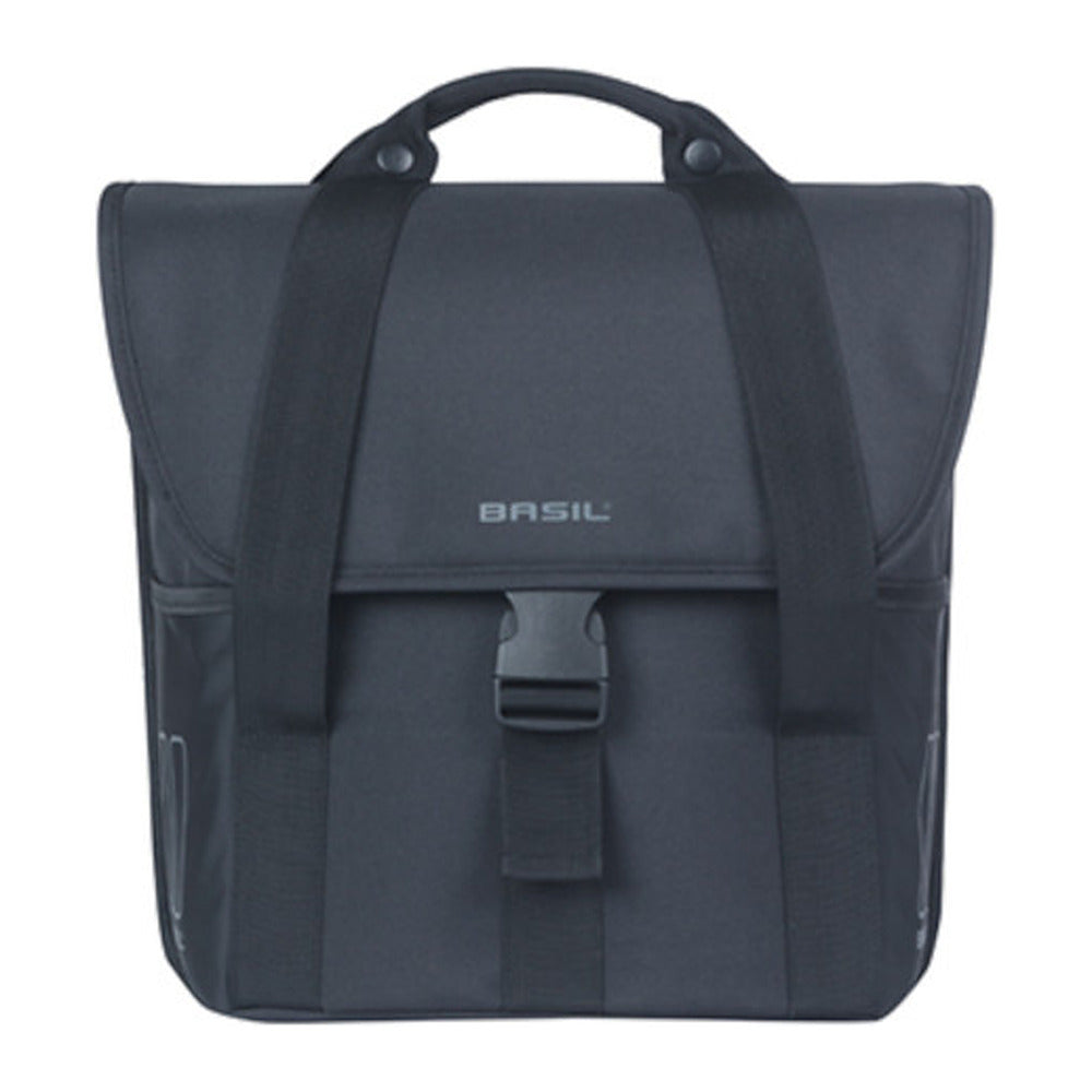 Sacoche vélo Basil Go 16 L coloris Noir – vue de face