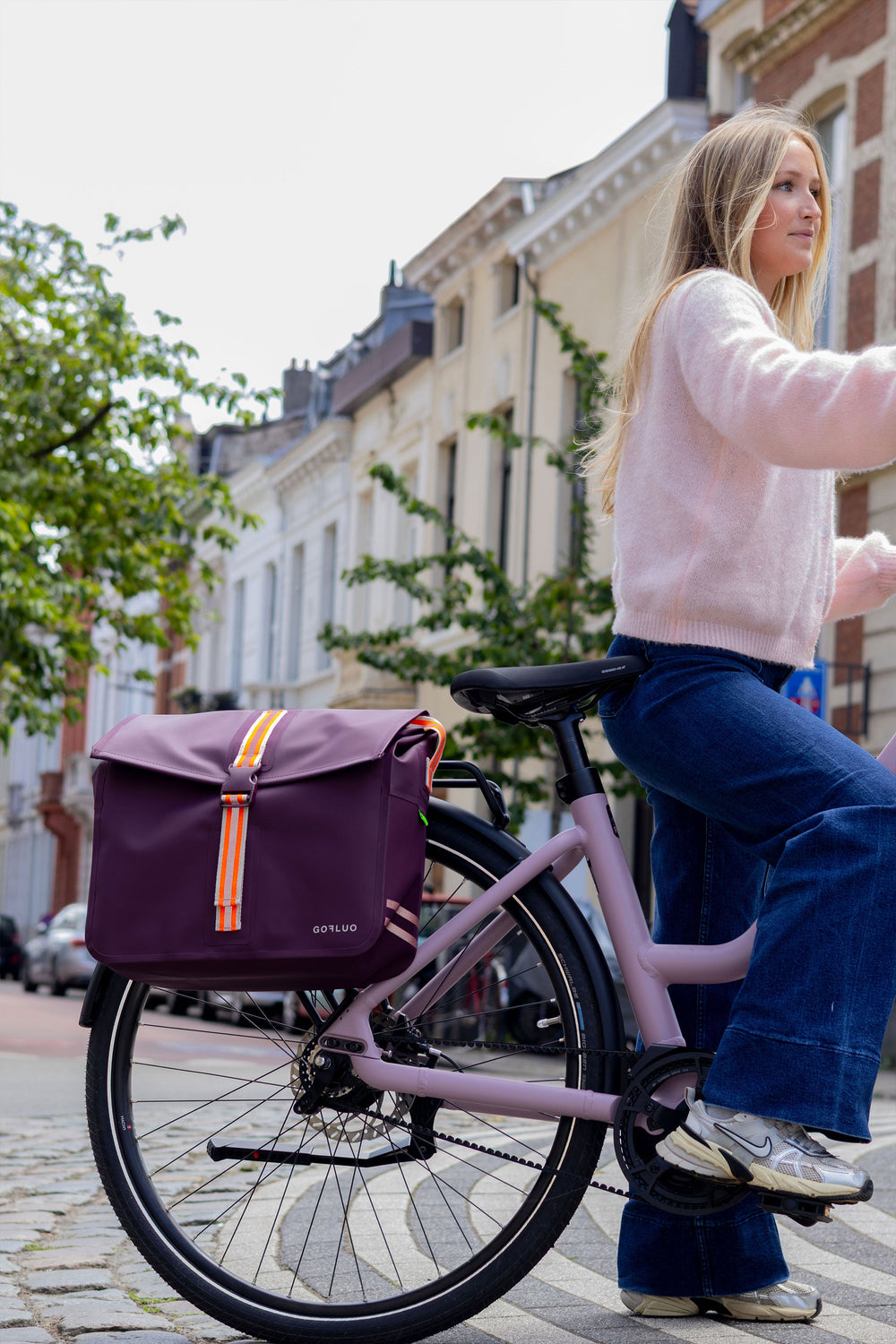Sacoche vélo Gofluo Robin 2.0 Burgundy — vue face