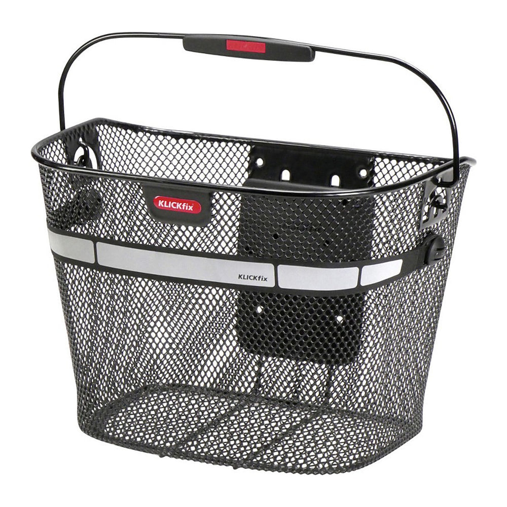 Sangle réfléchissante pour panier vélo KlickFix SeeMe – Sangle SeeMe, 51 cm – un panier avant equipe de sa sangle SeeMe